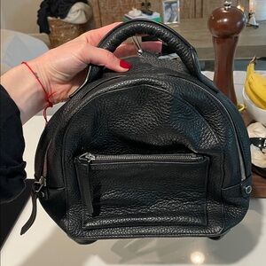 & Other Stories Black Leather Backpack